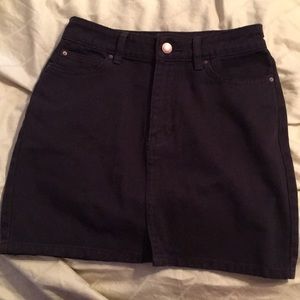 Black Jean Skirt